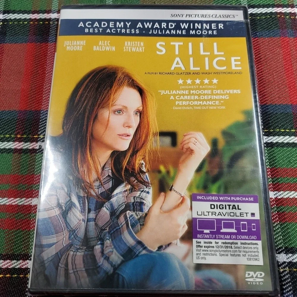 Still Alice DVD Movie Julianne Moore Alec Baldwin Kristen Stewart New Sealed - Picture 1 of 3